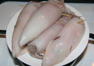 Mực ống đã được nhồi thịt