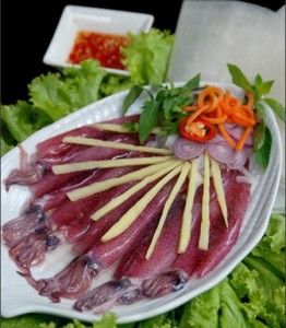Món mực sữa hấp chấm mắm gừng thơm ngon hấp dẫn