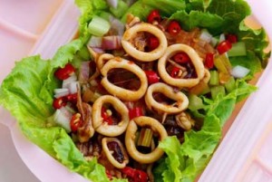 Mực hấp kiểu Thái Lan