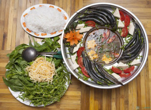 Lẩu cá kèo lá giang