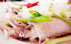 Mực hấp gừng