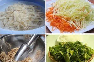Nguyên liệu làm gỏi sứa